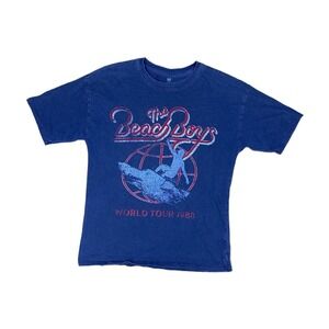 GAP The Beach Boys World Tour 1988 Graphic Tee Kids XL Blue Good Band Shirt